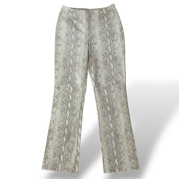 John Carlisle Genuine Leather Pants Women 10 Snake Embossed Swifty Y2K Vintage - Picture 1 of 10